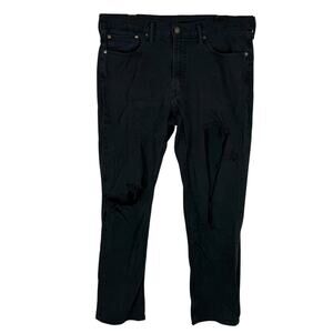 Levi's 541 Jeans Mens 36x31 Black Denim Distressed Athletic Fit Tapered Leg